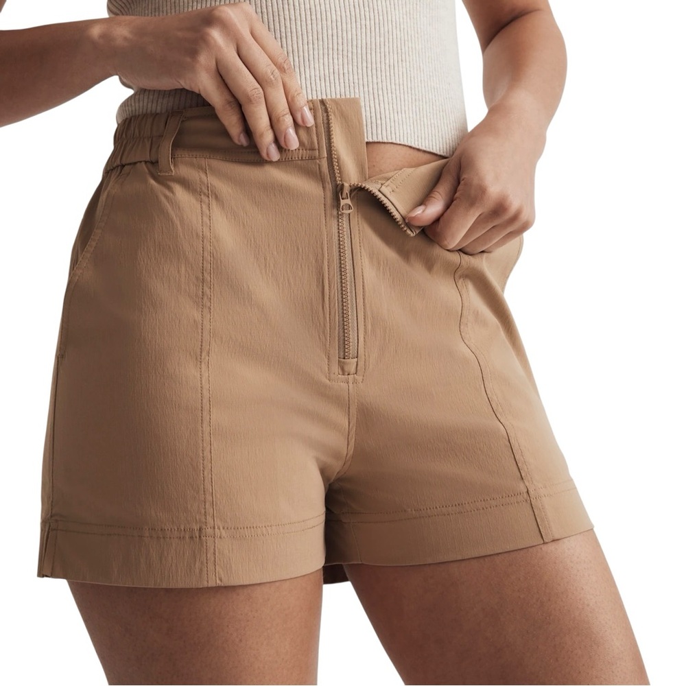 MADEWELL Zip-Front Tapered High Waist Shorts